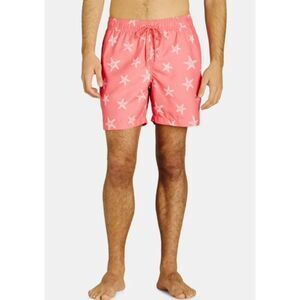 NEW NWT Mens Sz 3XL (48-50) Coral Starfish Print Built In Mesh Brief Swim Shorts